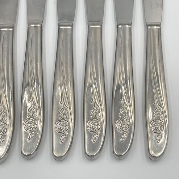 8 Qty Lot Oneida ROSEANNE Stainless Silverware Replacement Flatware Floral Rose - Picture 2 of 6